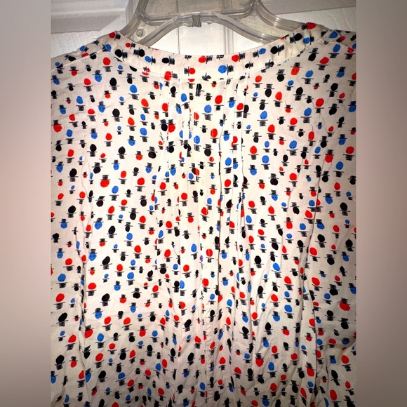 Anthropologie Maeve Womens Calia Pintuck Printed Tunic blouse. Size 6. EUC - Picture 4 of 12